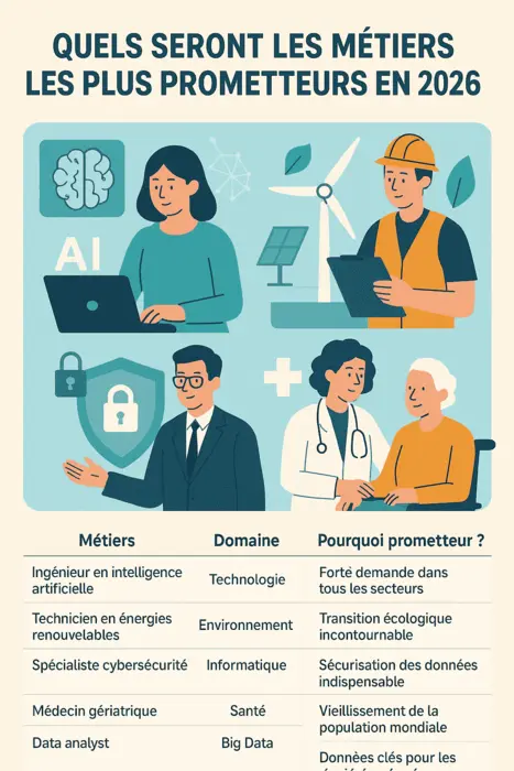 Quels seront les métiers les plus prometteurs en 2026 ?